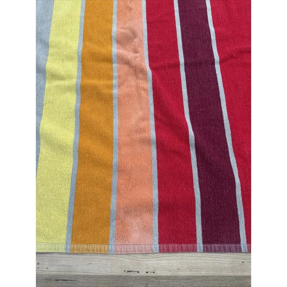 Vintage Cecil Saydah Body Towel Beach Towel Colorful Stripes Cotton